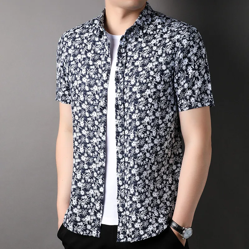 PIERRE CARDIN Shirts Men Black White-3