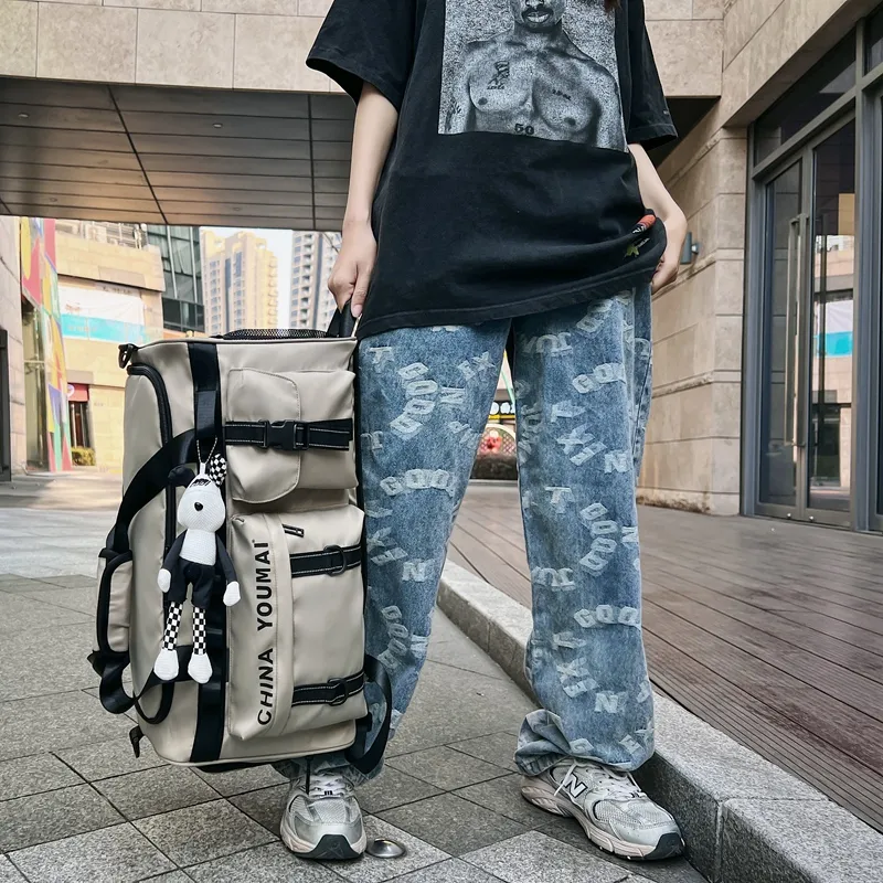MTribe Nylon Travel Bag Unisex Black/Red/Yellow/Pink/Army Green/Khaki/Turquoise-34