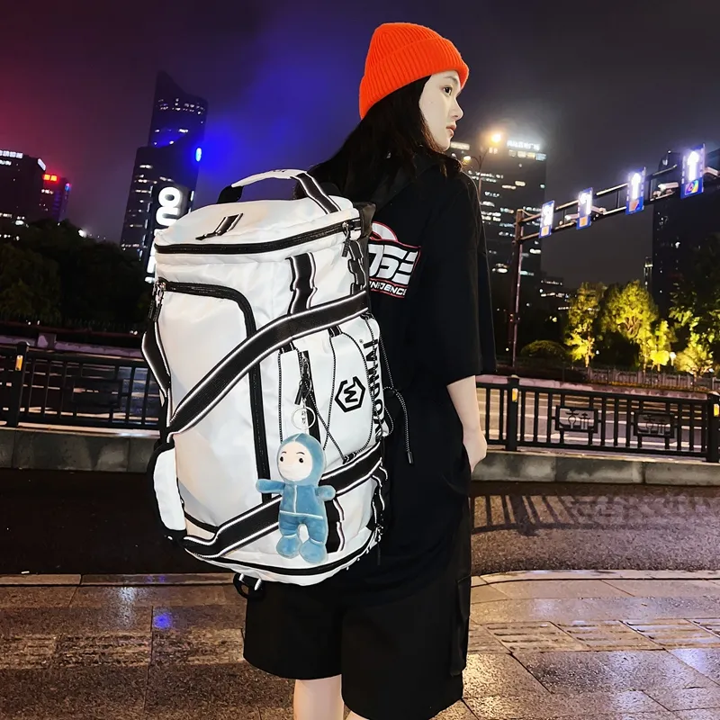 MTribe Nylon Travel Bag Unisex Black/White/Blue/Pink/Yellow/Khaki/Turquoise-7