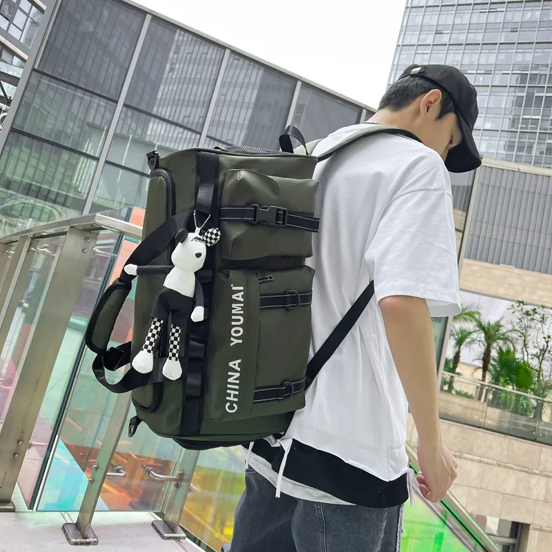 MTribe Nylon Travel Bag Unisex Black/Red/Yellow/Pink/Army Green/Khaki/Turquoise-48