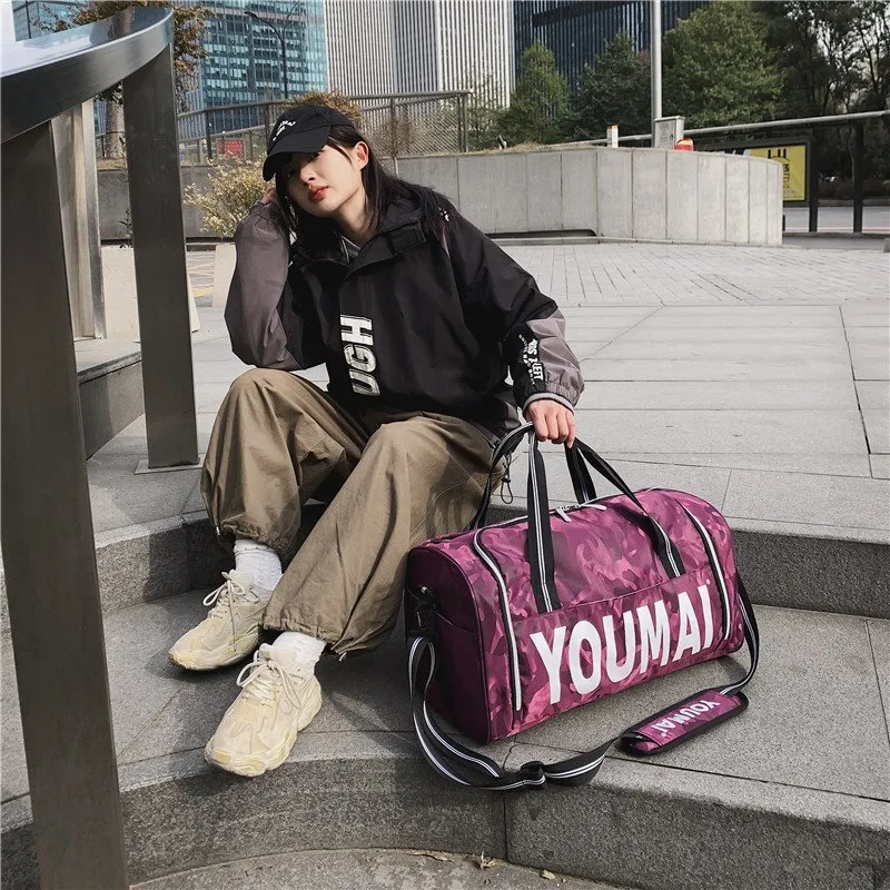 MTribe Nylon Travel Bag Unisex Khaki/Purple/Pink/Black/Red-8