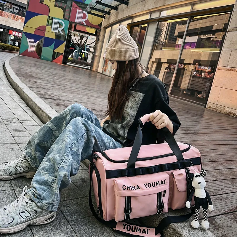 MTribe Nylon Travel Bag Unisex Black/Red/Yellow/Pink/Army Green/Khaki/Turquoise-17