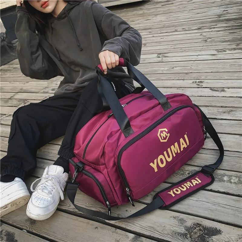 MTribe Nylon Travel Bag Unisex Black/Purple/Pink/Khaki/Red-10