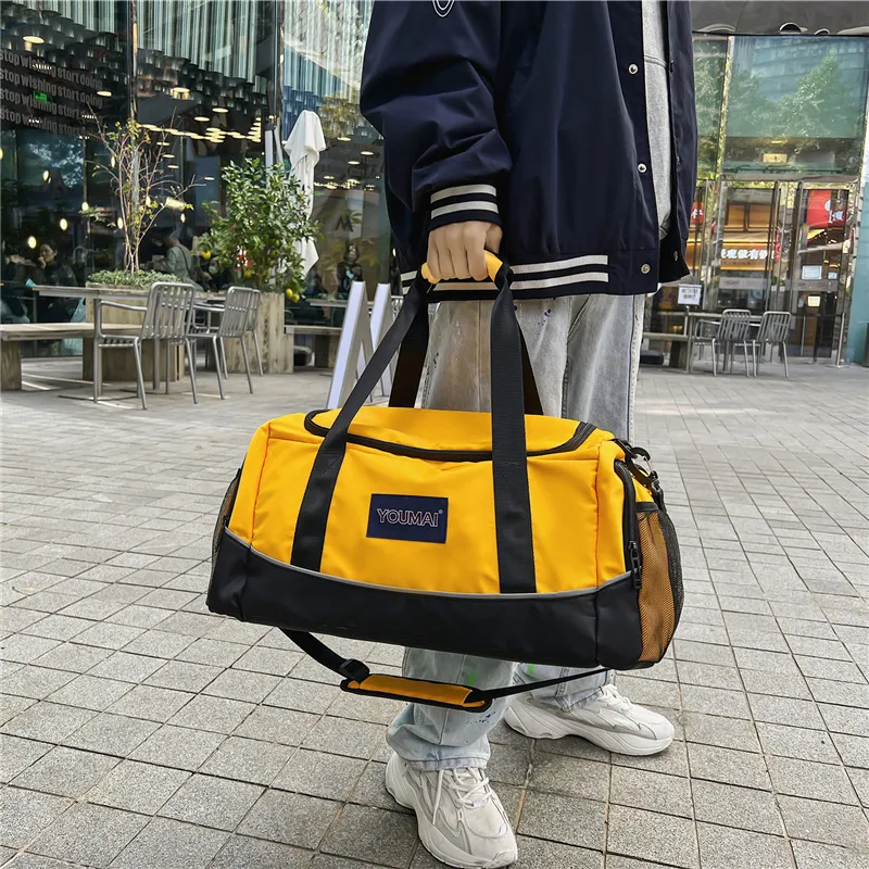 MTribe Nylon With Mesh Travel Bag Unisex Khaki/Black/Red/Yellow/Pink/Blue/Green-20
