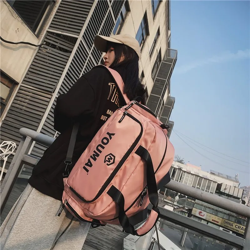 MTribe Nylon Travel Bag Unisex Black/Purple/Pink/Khaki/Red-17