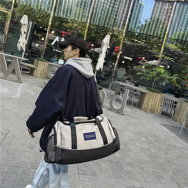 MTribe Nylon With Mesh Travel Bag Unisex Khaki/Black/Red/Yellow/Pink/Blue/Green-10