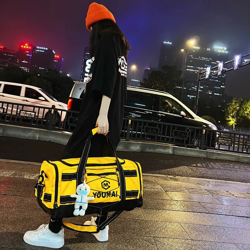 MTribe Nylon Travel Bag Unisex Black/White/Blue/Pink/Yellow/Khaki/Turquoise-22