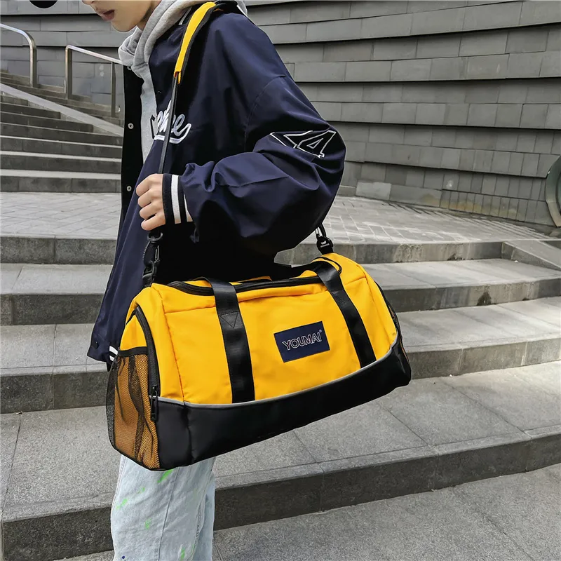 MTribe Nylon With Mesh Travel Bag Unisex Khaki/Black/Red/Yellow/Pink/Blue/Green-16