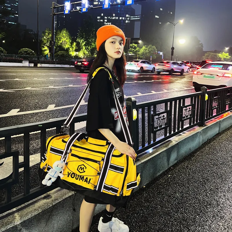 MTribe Nylon Travel Bag Unisex Black/White/Blue/Pink/Yellow/Khaki/Turquoise-21