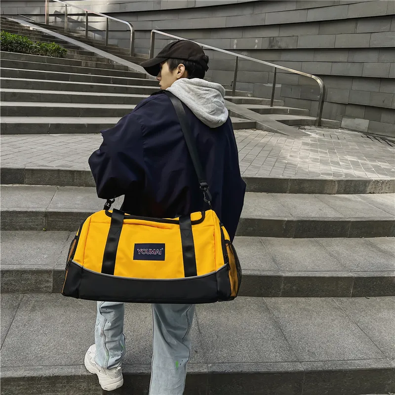 MTribe Nylon With Mesh Travel Bag Unisex Khaki/Black/Red/Yellow/Pink/Blue/Green-15