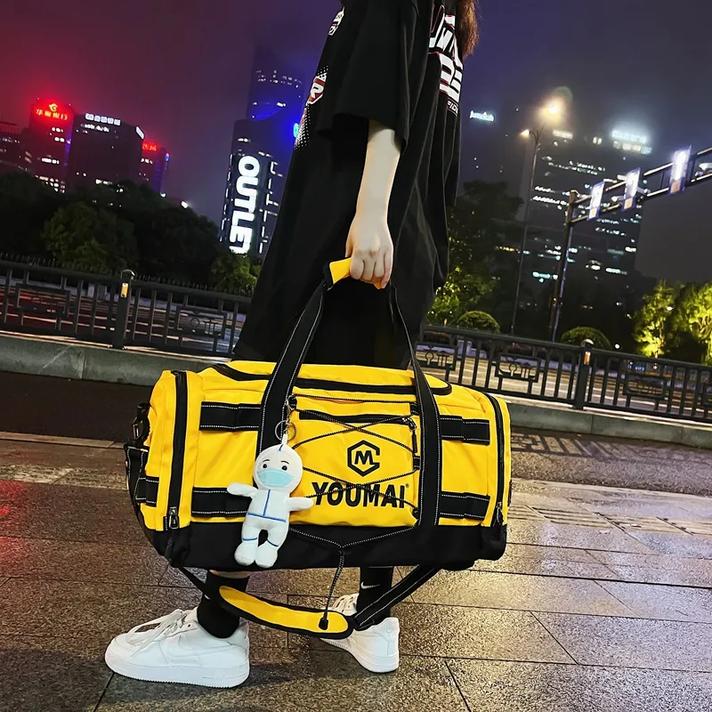 MTribe Nylon Travel Bag Unisex Black/White/Blue/Pink/Yellow/Khaki/Turquoise-24