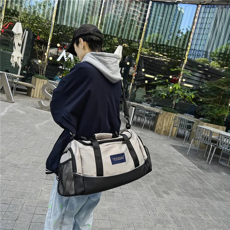 MTribe Nylon With Mesh Travel Bag Unisex Khaki/Black/Red/Yellow/Pink/Blue/Green-8