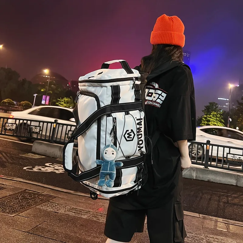 MTribe Nylon Travel Bag Unisex Black/White/Blue/Pink/Yellow/Khaki/Turquoise-11