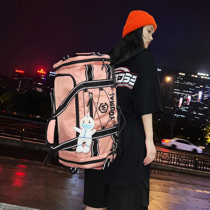 MTribe Nylon Travel Bag Unisex Black/White/Blue/Pink/Yellow/Khaki/Turquoise-32