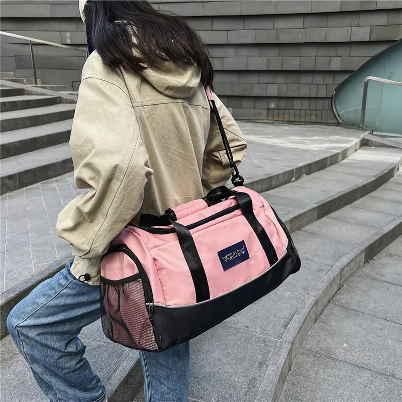MTribe Nylon With Mesh Travel Bag Unisex Khaki/Black/Red/Yellow/Pink/Blue/Green-45