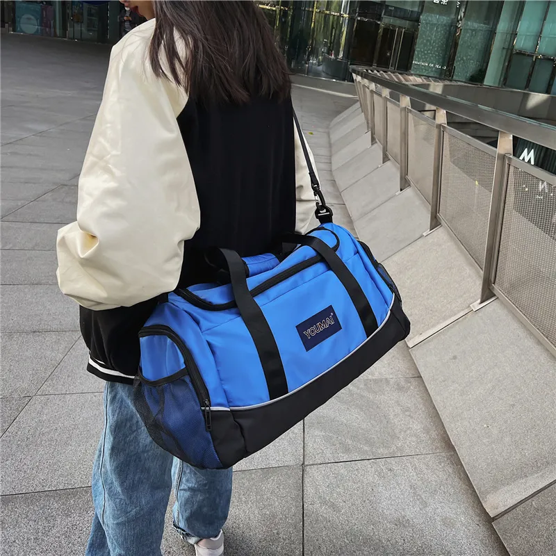 MTribe Nylon With Mesh Travel Bag Unisex Khaki/Black/Red/Yellow/Pink/Blue/Green-30