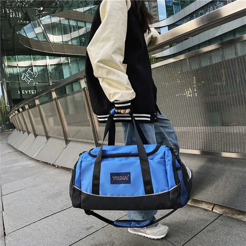 MTribe Nylon With Mesh Travel Bag Unisex Khaki/Black/Red/Yellow/Pink/Blue/Green-32