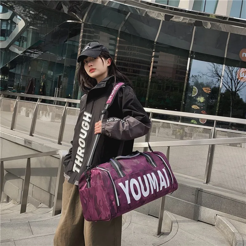 MTribe Nylon Travel Bag Unisex Khaki/Purple/Pink/Black/Red-9
