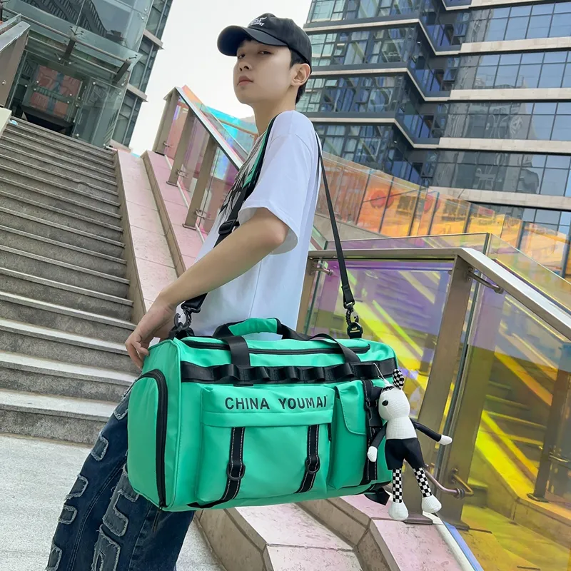 MTribe Nylon Travel Bag Unisex Black/Red/Yellow/Pink/Army Green/Khaki/Turquoise-38