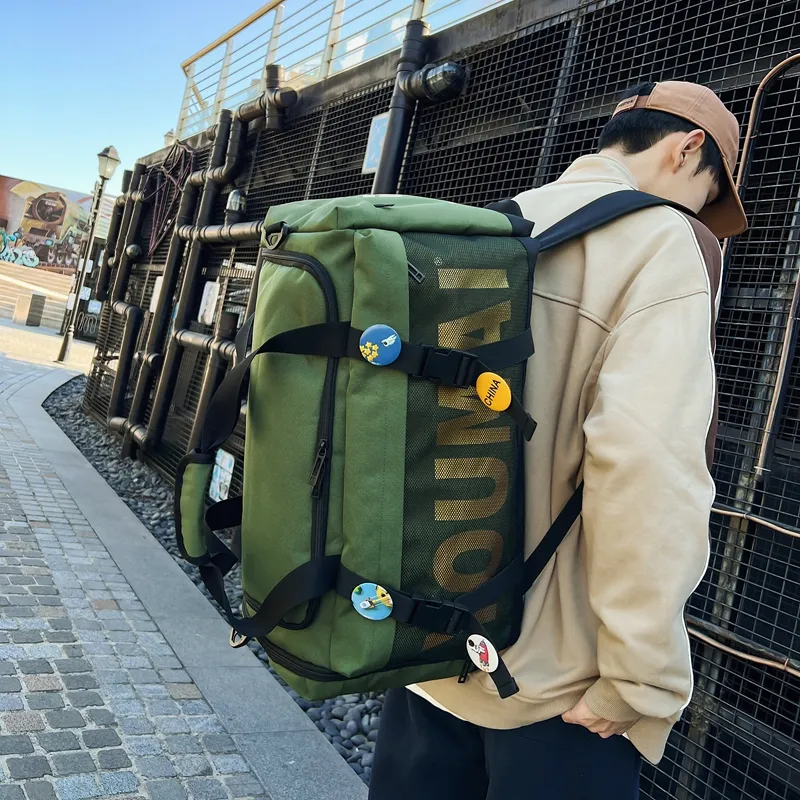 MTribe Oxford Travel Bag Unisex Black/Yellow/Pink/Gray/Red/Turquoise/Army Green-38