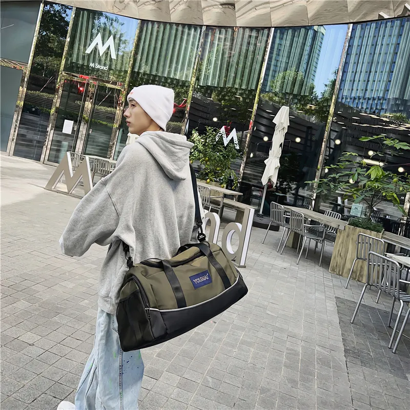 MTribe Nylon With Mesh Travel Bag Unisex Khaki/Black/Red/Yellow/Pink/Blue/Green-40