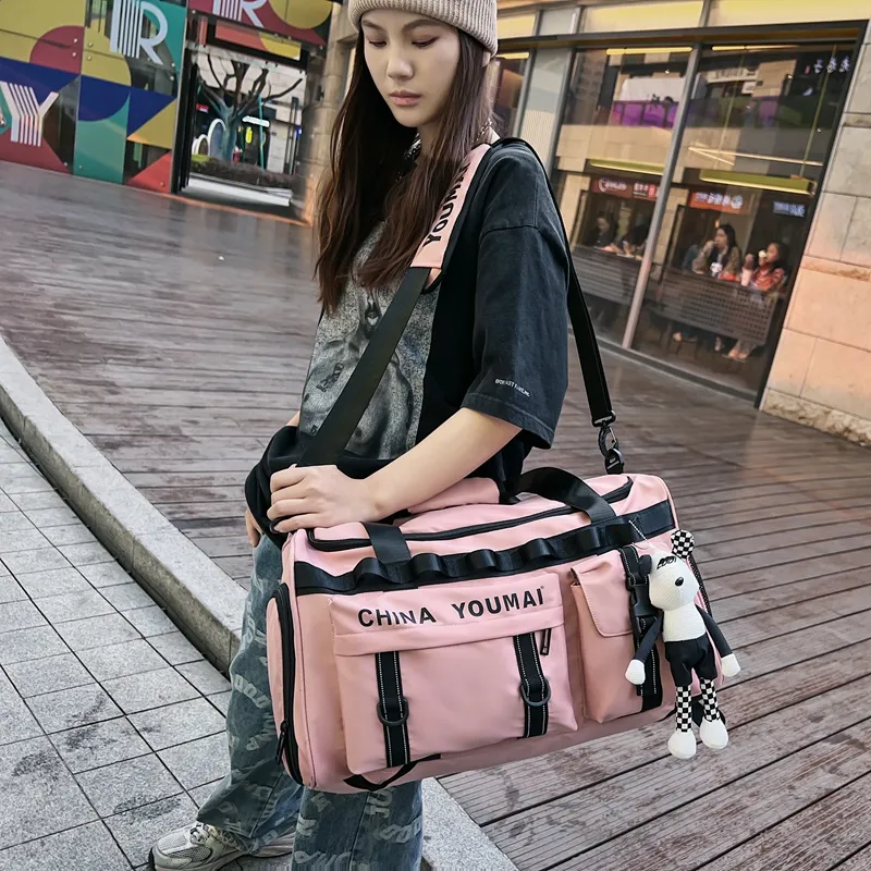 MTribe Nylon Travel Bag Unisex Black/Red/Yellow/Pink/Army Green/Khaki/Turquoise-15