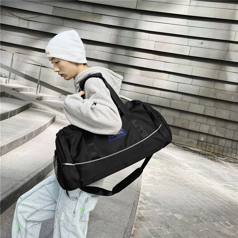MTribe Nylon With Mesh Travel Bag Unisex Khaki/Black/Red/Yellow/Pink/Blue/Green-4