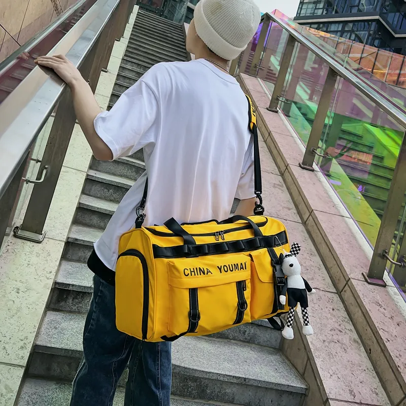 MTribe Nylon Travel Bag Unisex Black/Red/Yellow/Pink/Army Green/Khaki/Turquoise-10