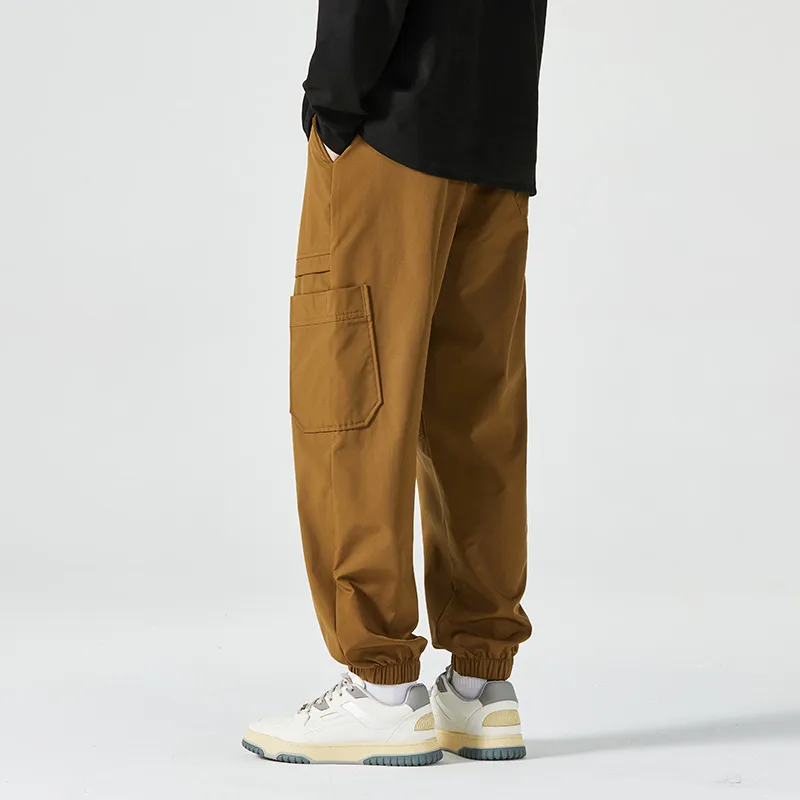 HCHUICHENG Casual Pants Unisex Caramel-19