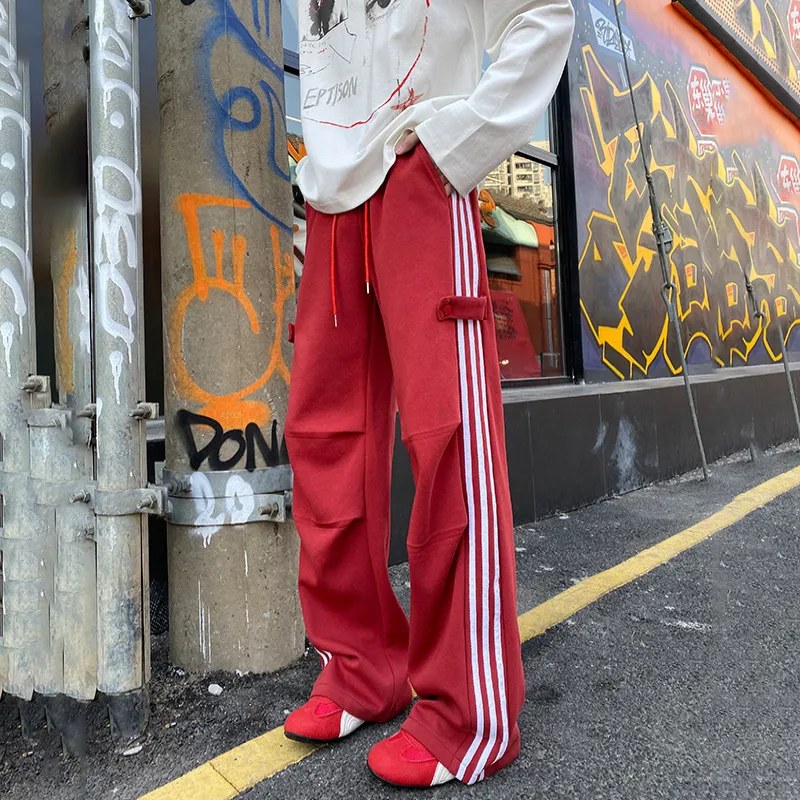 HCHUICHENG Casual Pants Unisex White Heather Gray-15