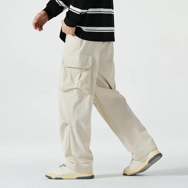 HCHUICHENG Cargo Pants Unisex Khaki-19