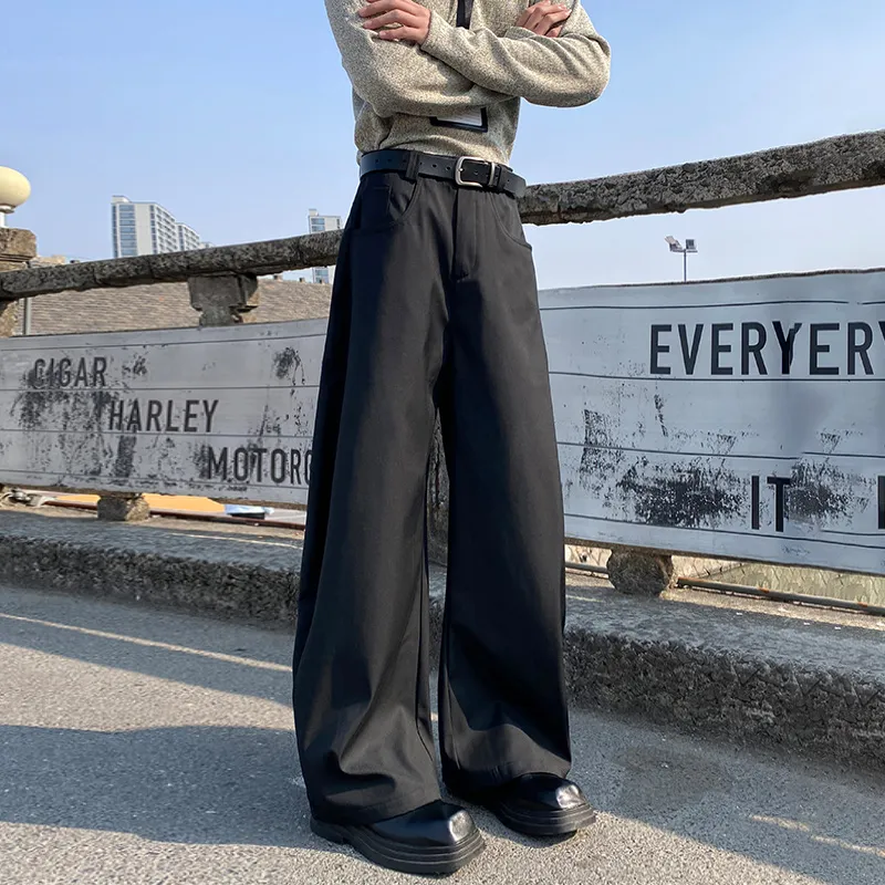 HCHUICHENG Casual Pants Unisex Dark Gray-9