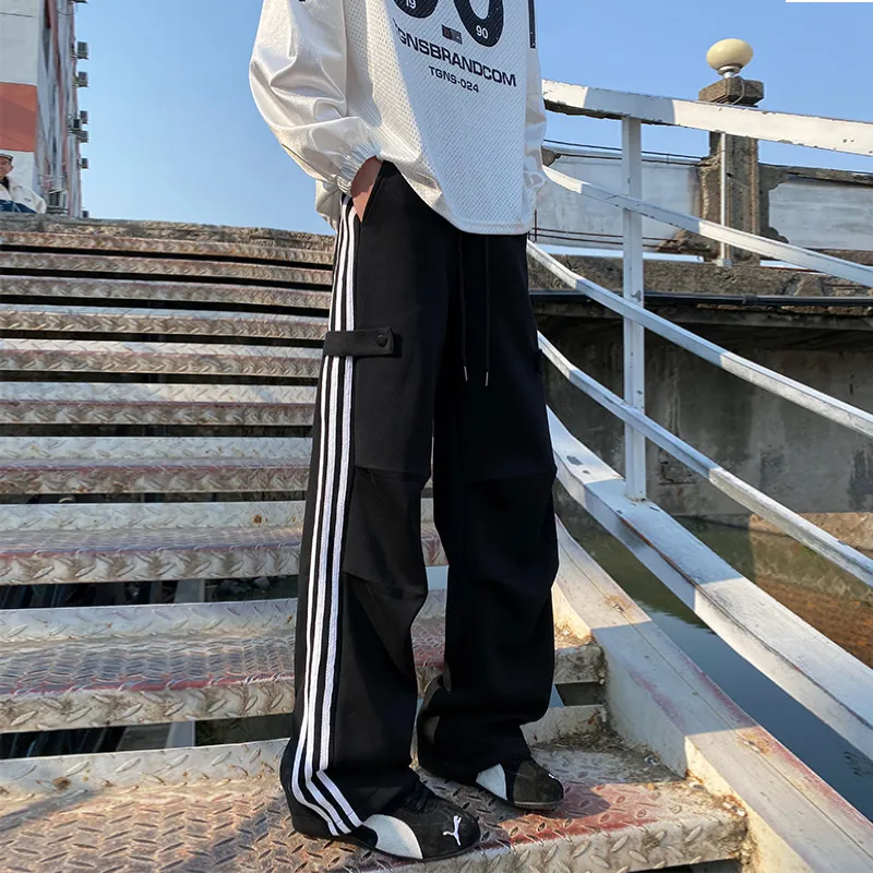 HCHUICHENG Casual Pants Unisex White Heather Gray-8