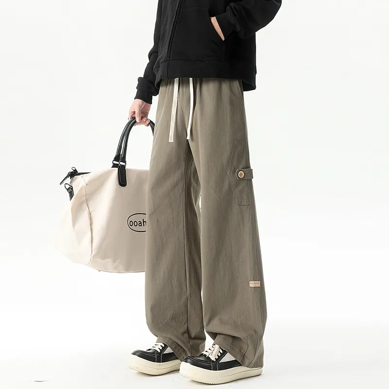HCHUICHENG Casual Pants Unisex Green-9