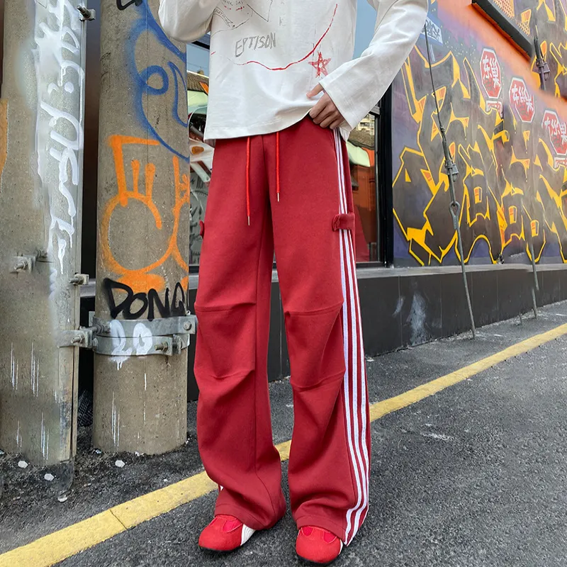 HCHUICHENG Casual Pants Unisex White Heather Gray-16