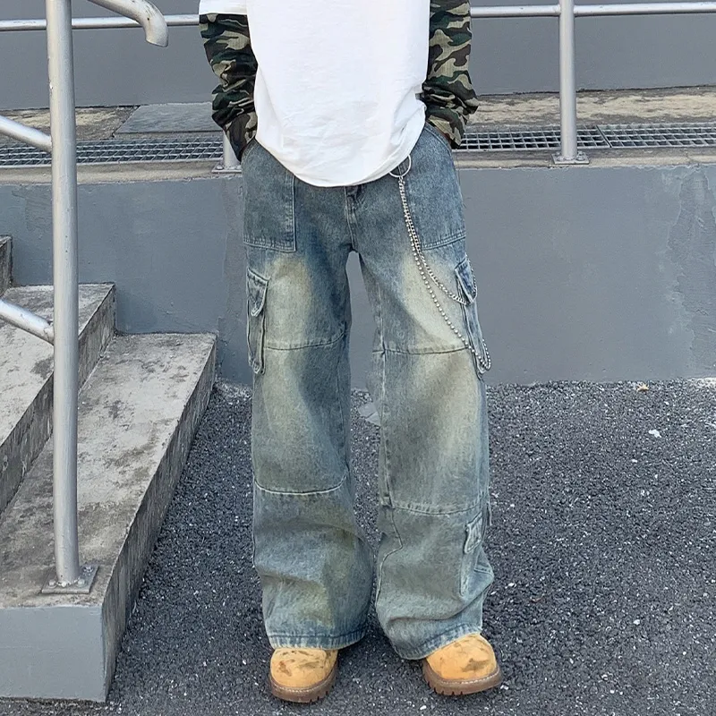 HCHUICHENG Cargo Pants Unisex Vintage Pants Chains Not Included-2