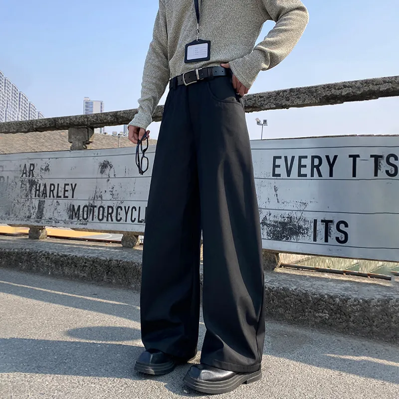 HCHUICHENG Casual Pants Unisex Dark Gray-11