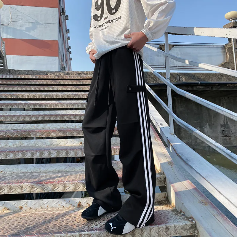 HCHUICHENG Casual Pants Unisex White Heather Gray-10