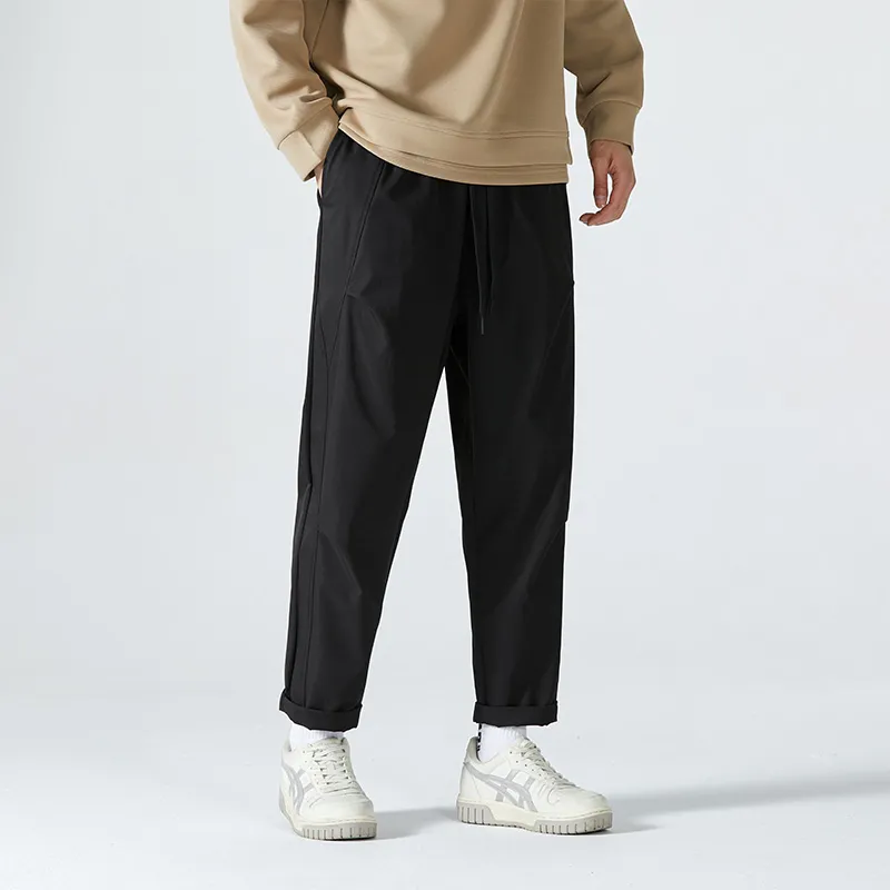 HCHUICHENG Casual Pants Unisex Dark Khaki-4