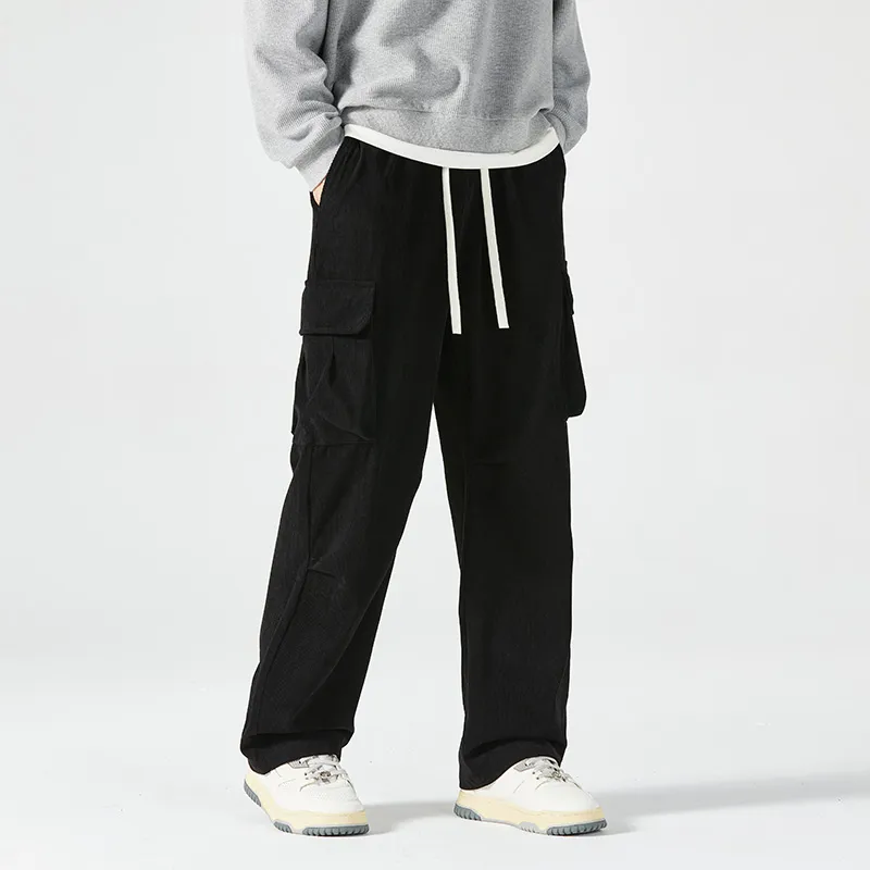 HCHUICHENG Cargo Pants Unisex Khaki-10