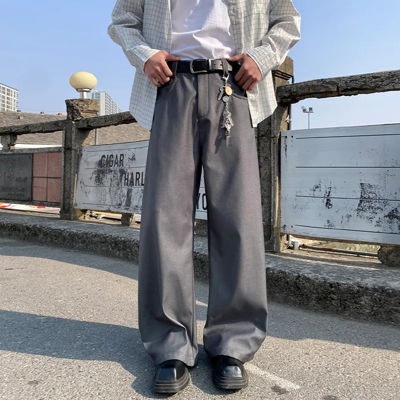 HCHUICHENG Casual Pants Unisex Dark Gray-5