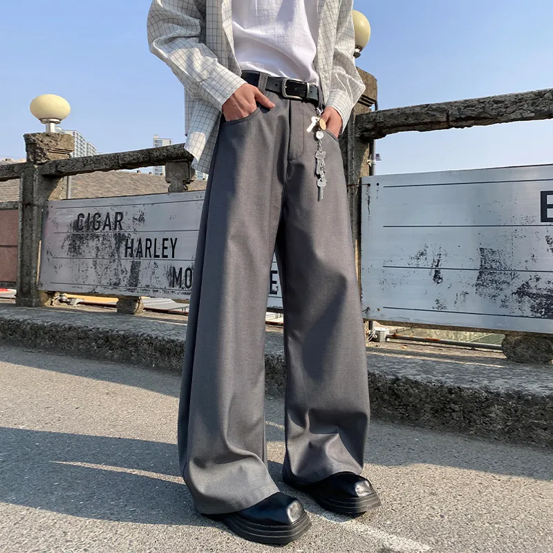 HCHUICHENG Casual Pants Unisex Dark Gray-2