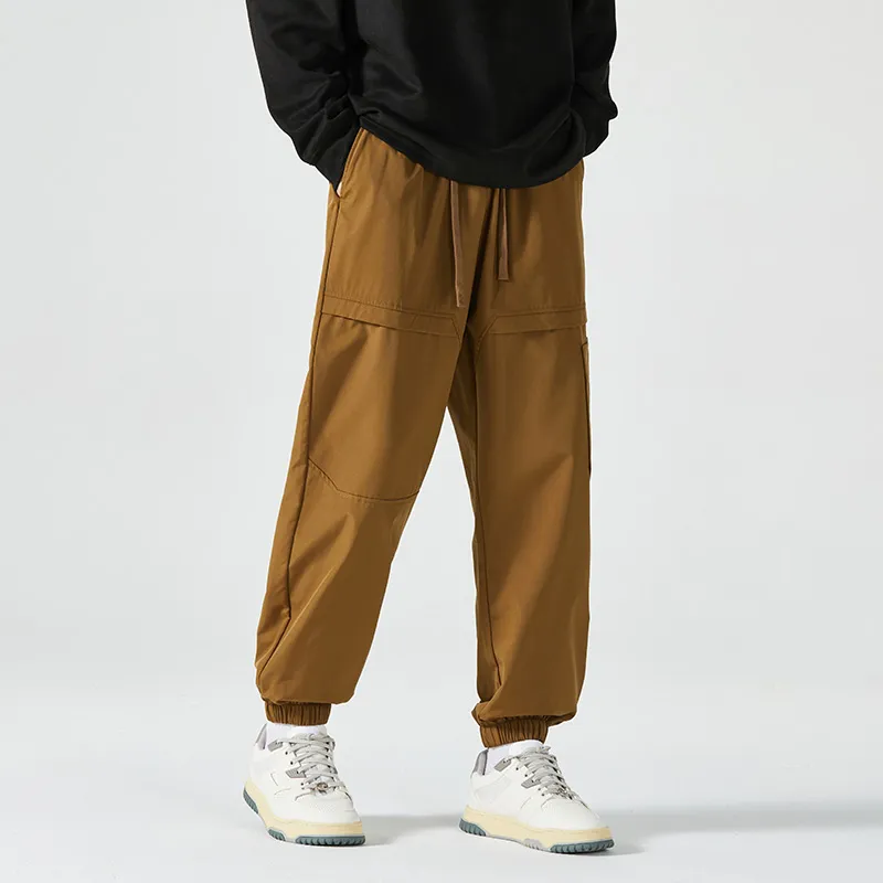HCHUICHENG Casual Pants Unisex Caramel-18
