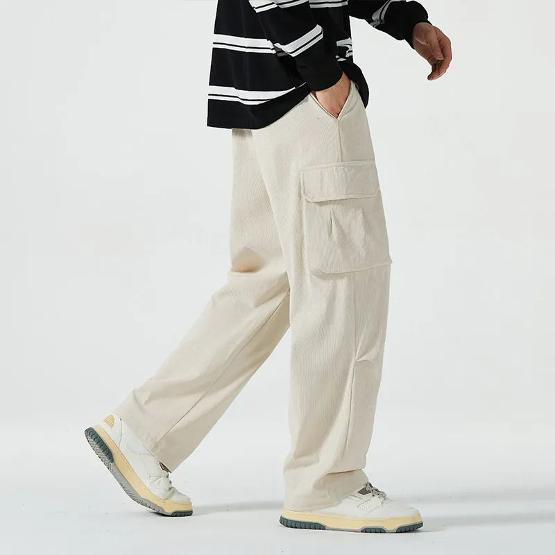 HCHUICHENG Cargo Pants Unisex Khaki-20