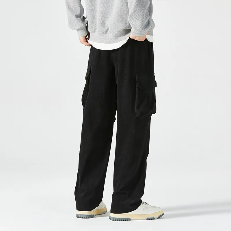 HCHUICHENG Cargo Pants Unisex Khaki-13