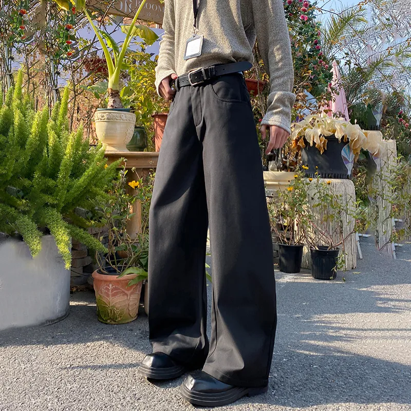 HCHUICHENG Casual Pants Unisex Dark Gray-12