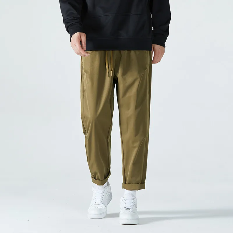 HCHUICHENG Casual Pants Unisex Dark Khaki-16