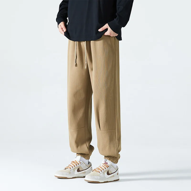 HCHUICHENG Casual Pants Unisex Caramel-9