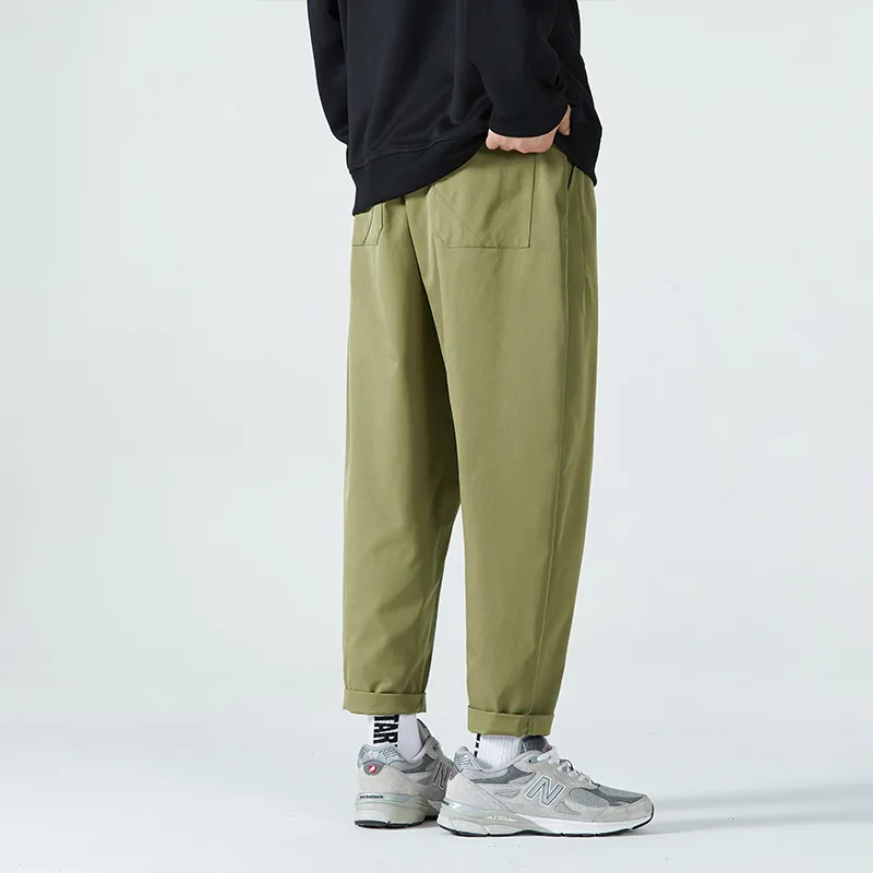 HCHUICHENG Casual Pants Unisex Army Green-19