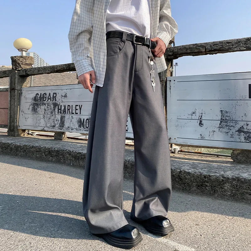 HCHUICHENG Casual Pants Unisex Dark Gray-4